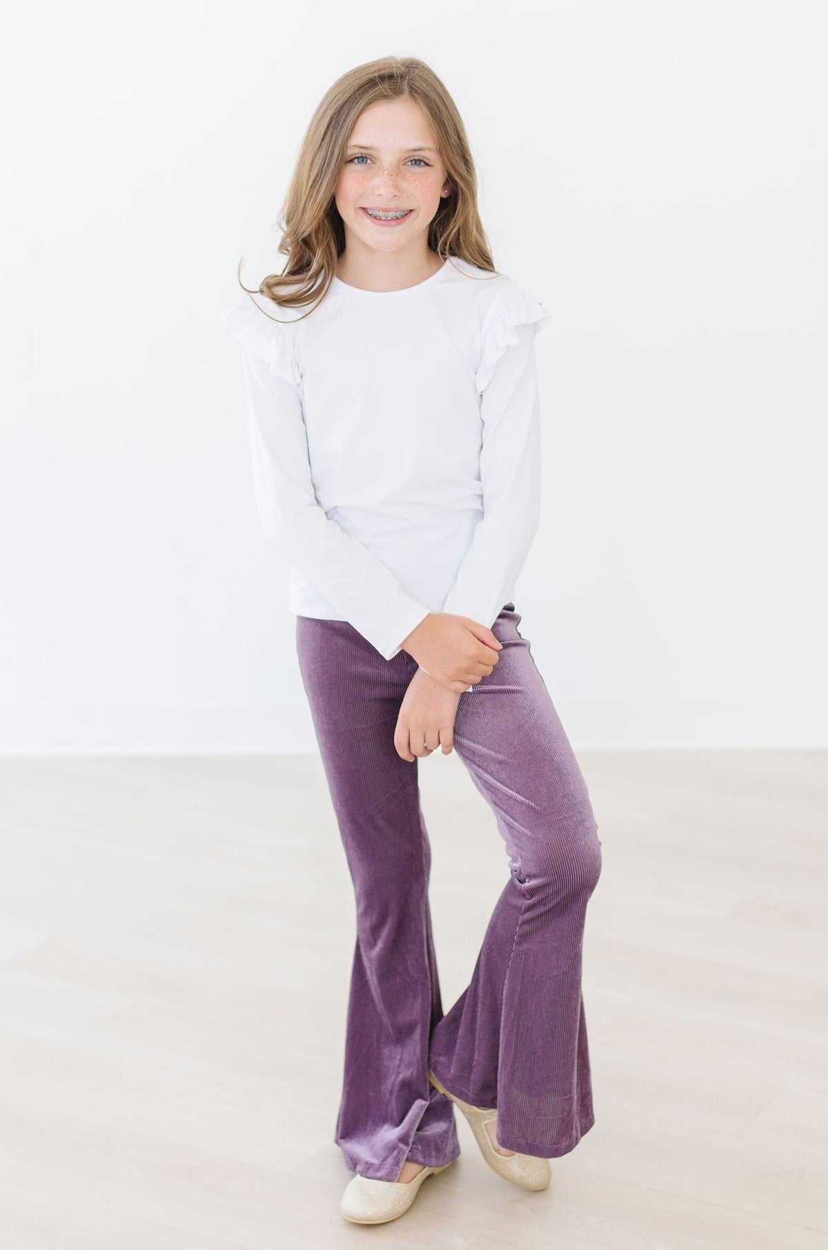 Amethyst Ribbed Velvet Bells