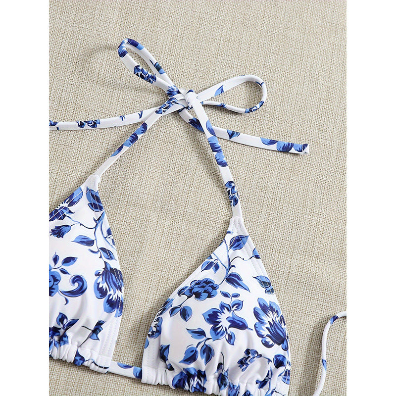 Sexy Printed Bikini Three-Piece Swimwear Set
