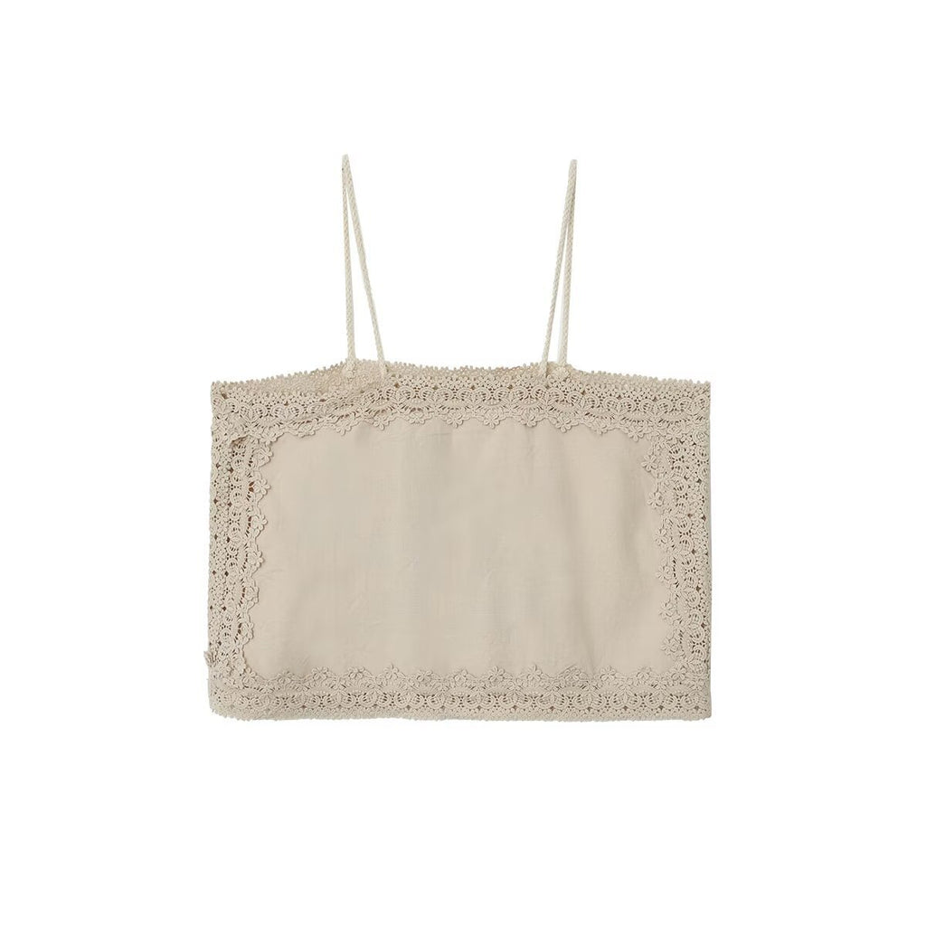 Embroidered camisole top+embroidered shorts set for women