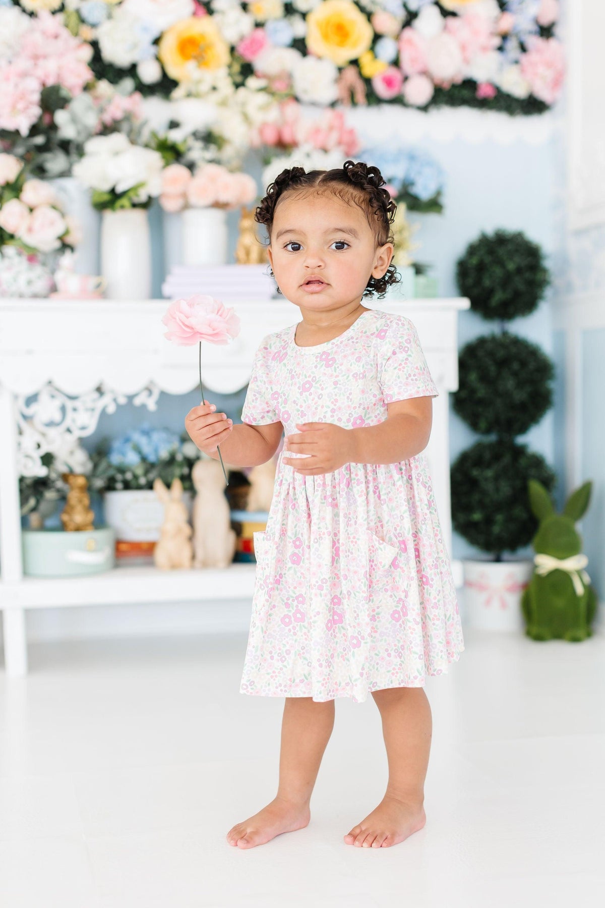 Blooming Beauty S/S Pocket Twirl Dress