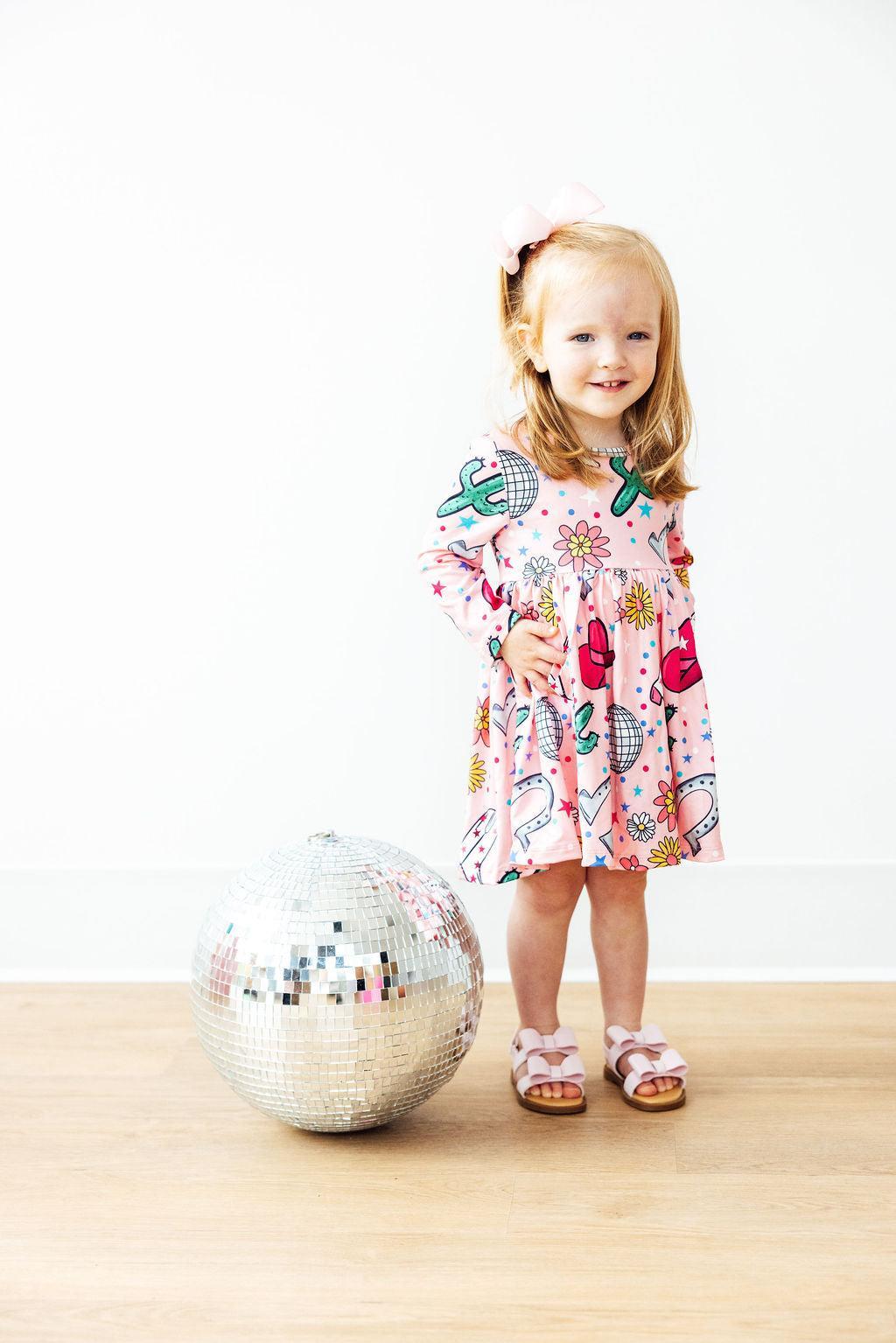 Boots & Bling L/S Pocket Twirl Dress