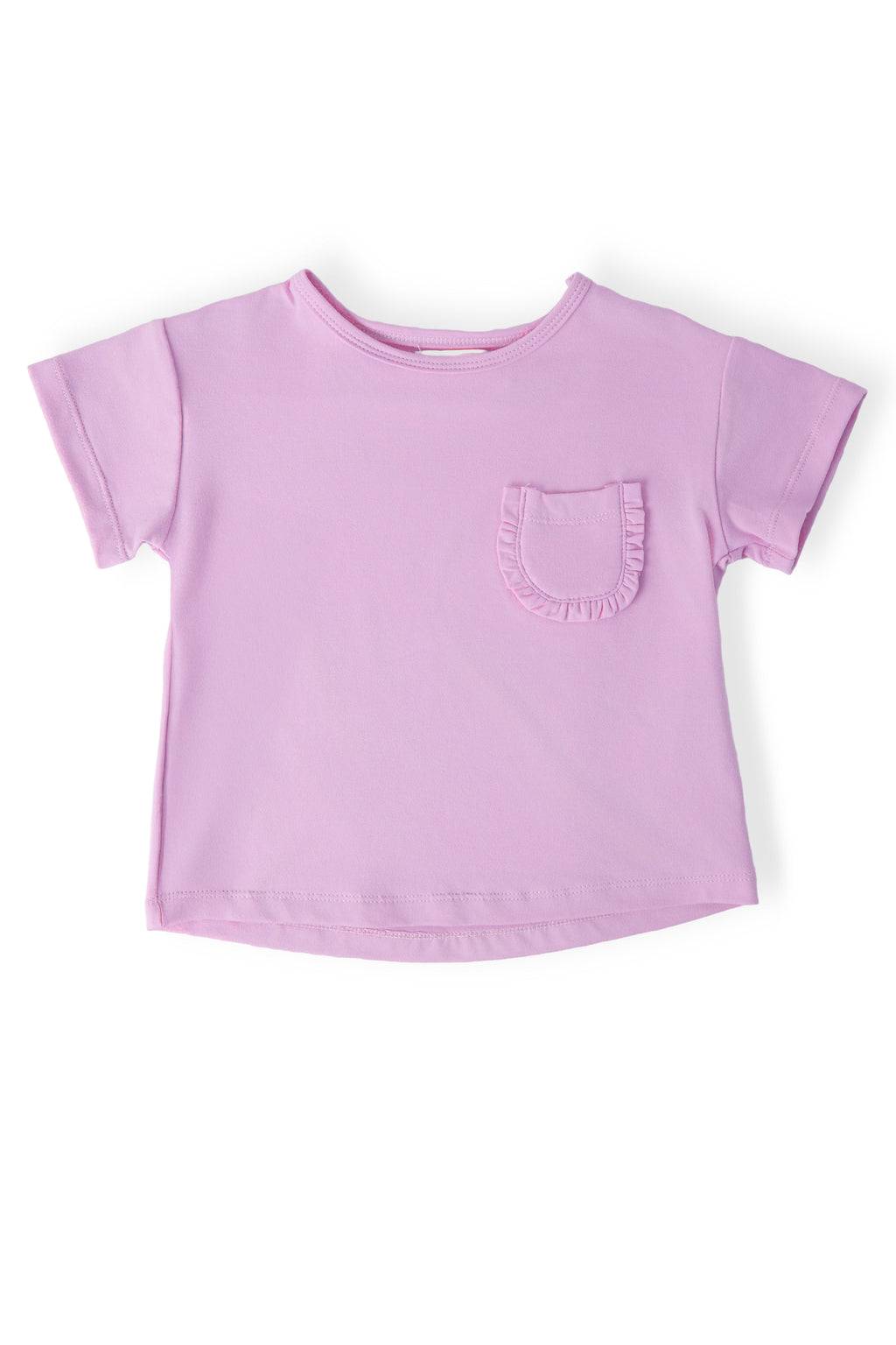 Bright Lilac Ruffle Pocket Tee