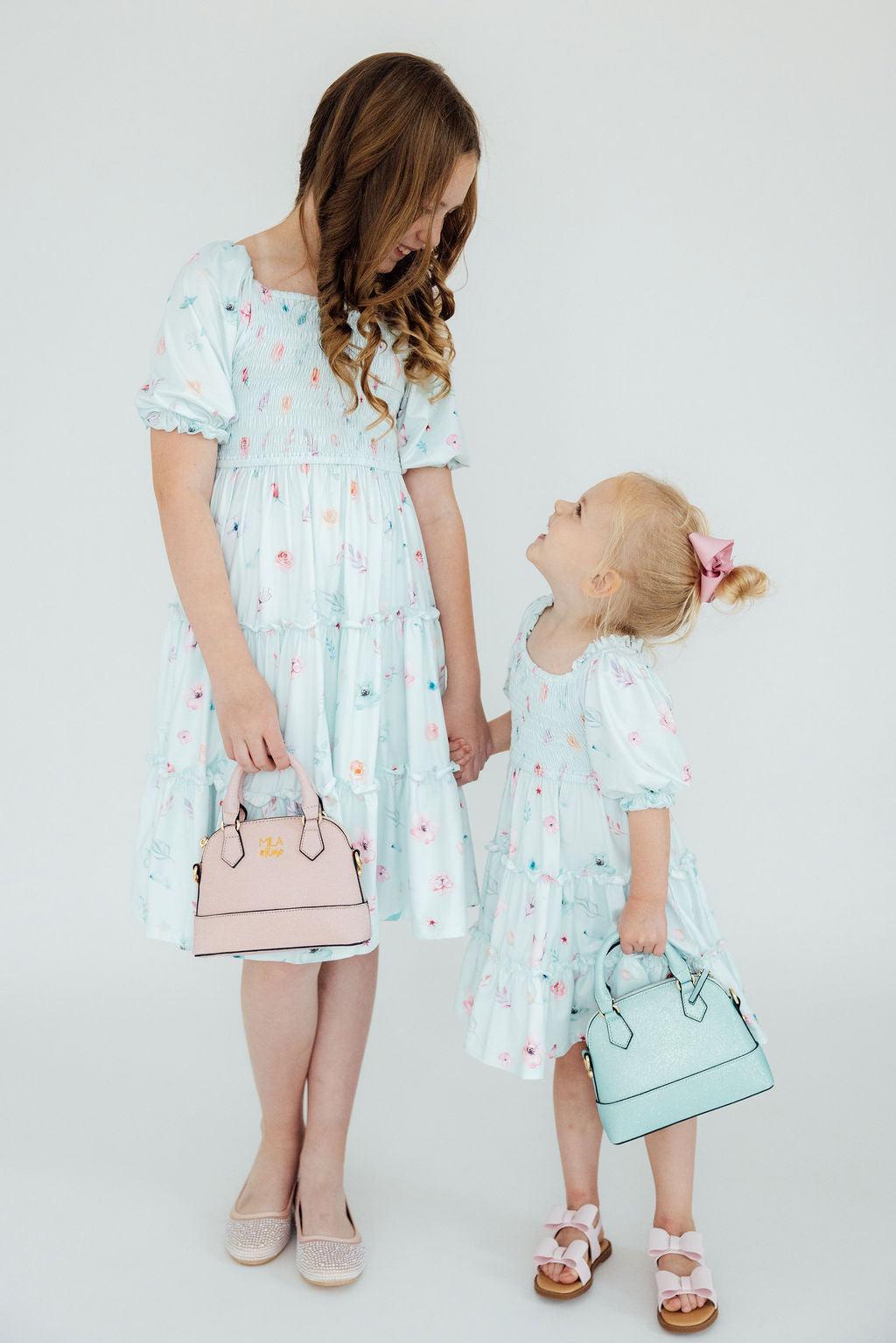 Butterfly Ballet Smocked Ruffle Dress