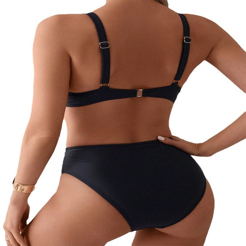 Solid Color Bikini Swimwear for Women