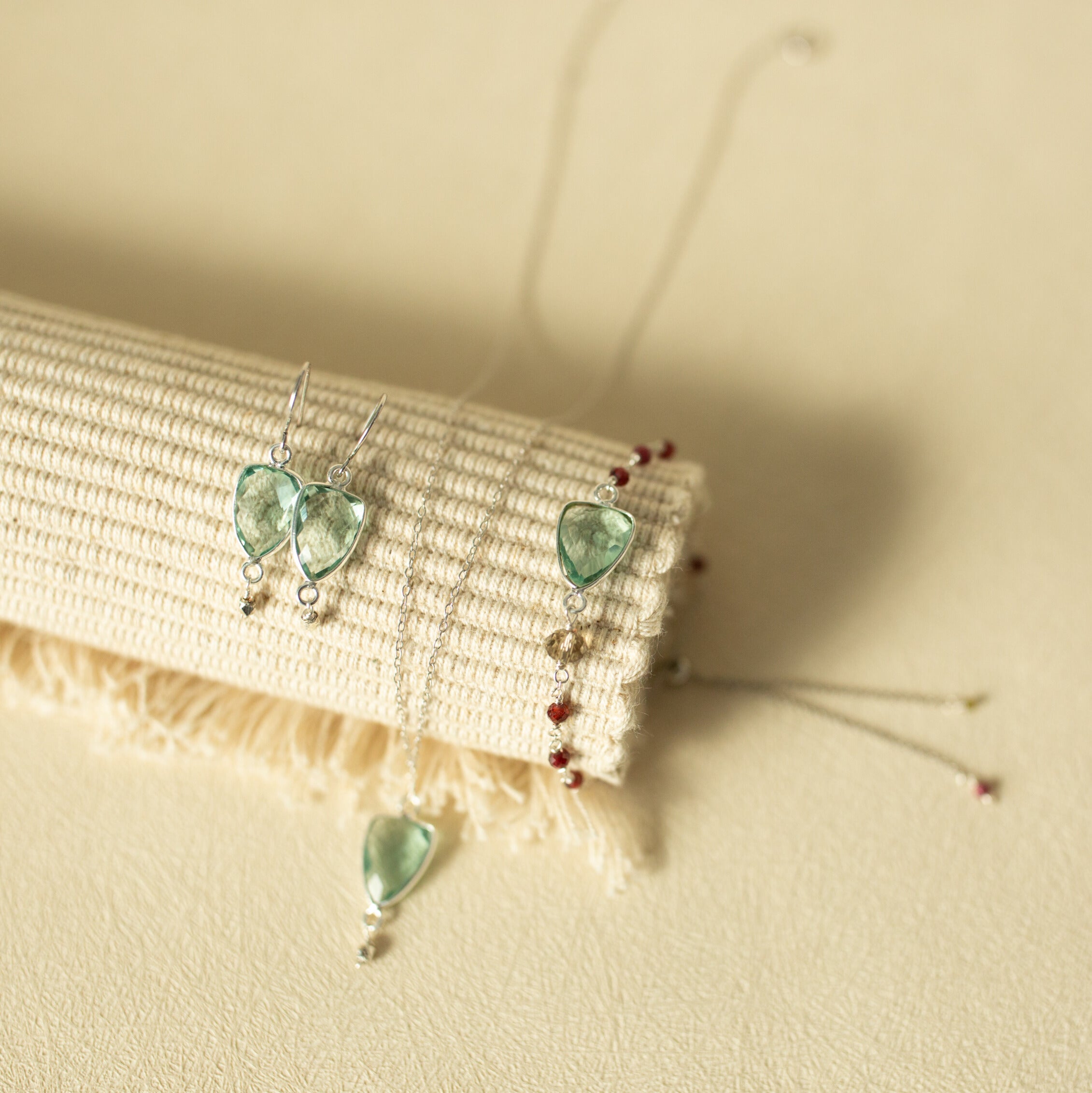 Green Amethyst Silver Isla Collection
