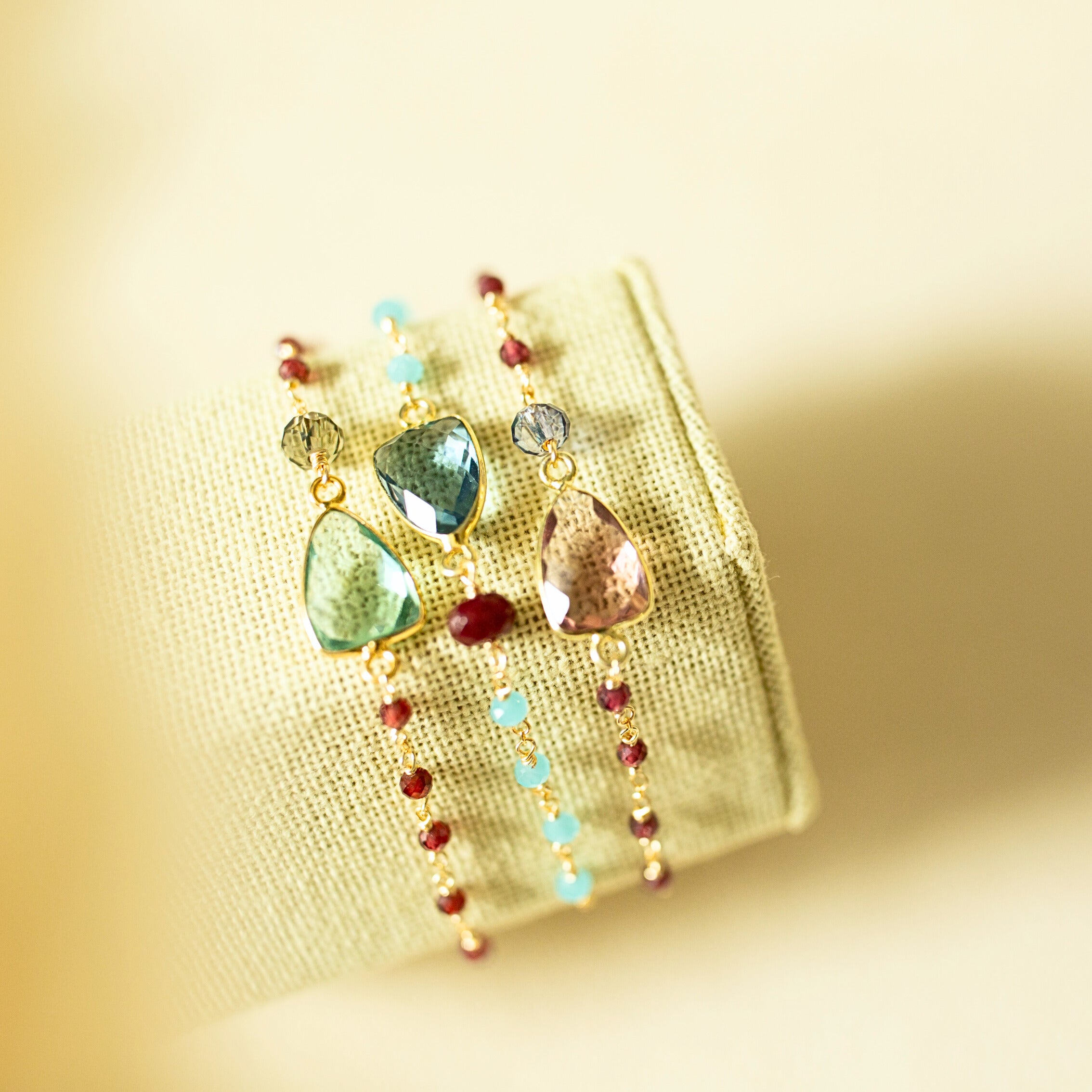 London Blue Quartz Gold Isla Bracelet