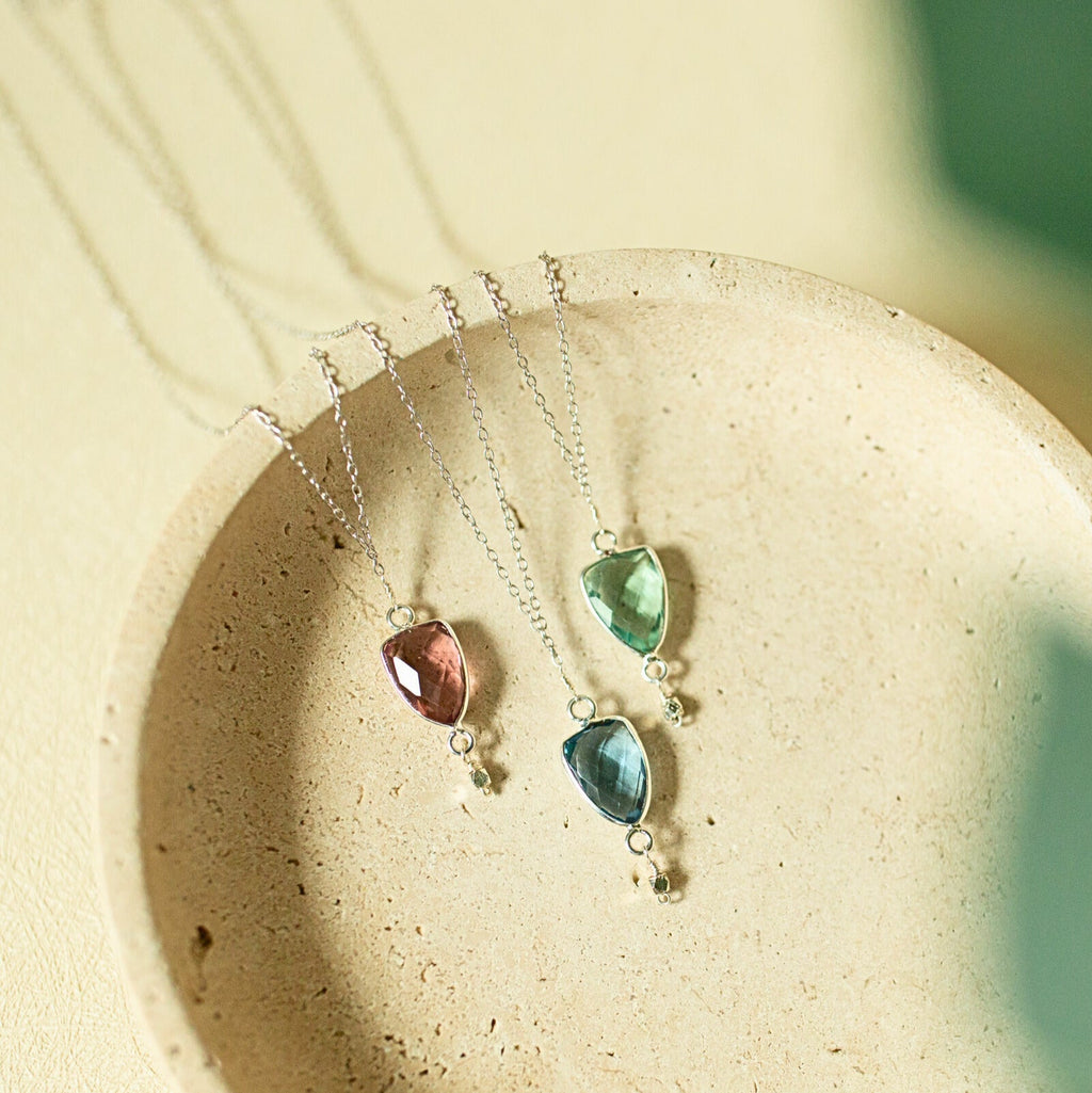 Green Amethyst Gold Isla Necklace