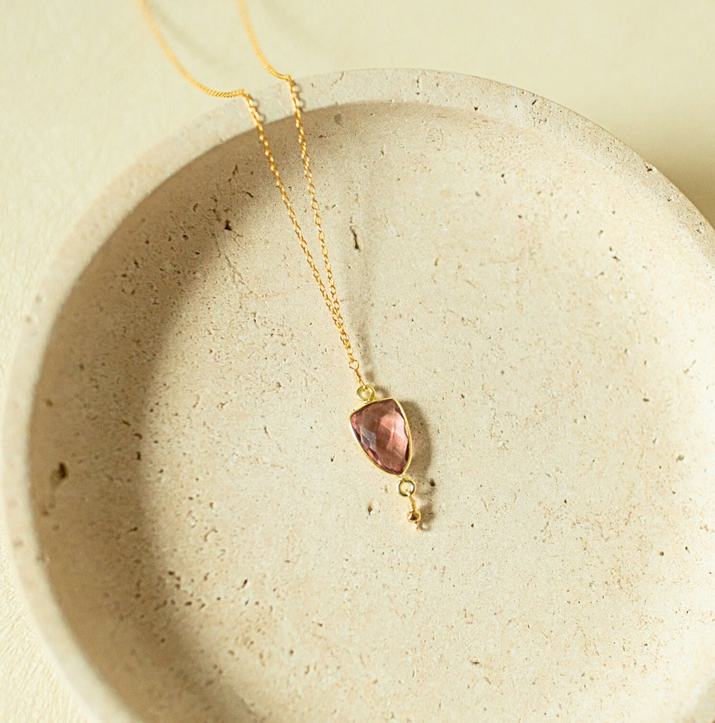 Rhodolite Garnet Gold Isla Necklace