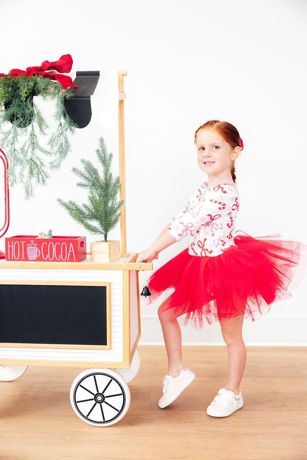 Candy Cane Lane 3/4 Tutu Leotard