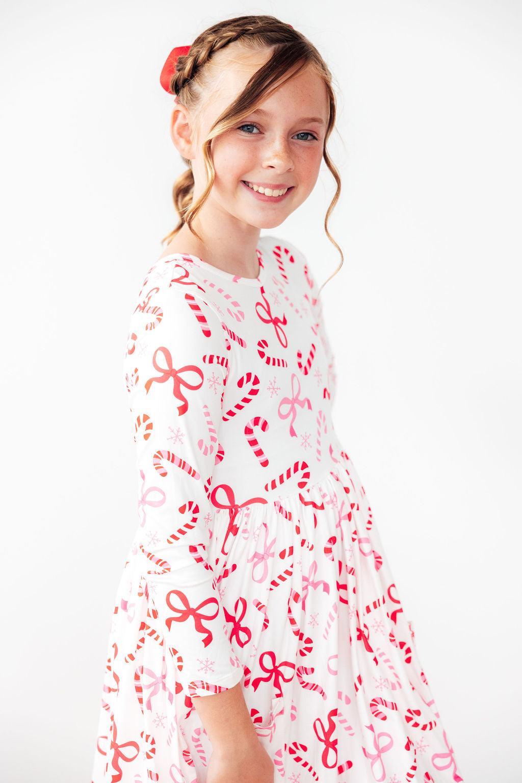Candy Cane Lane L/S Pocket Twirl Dress