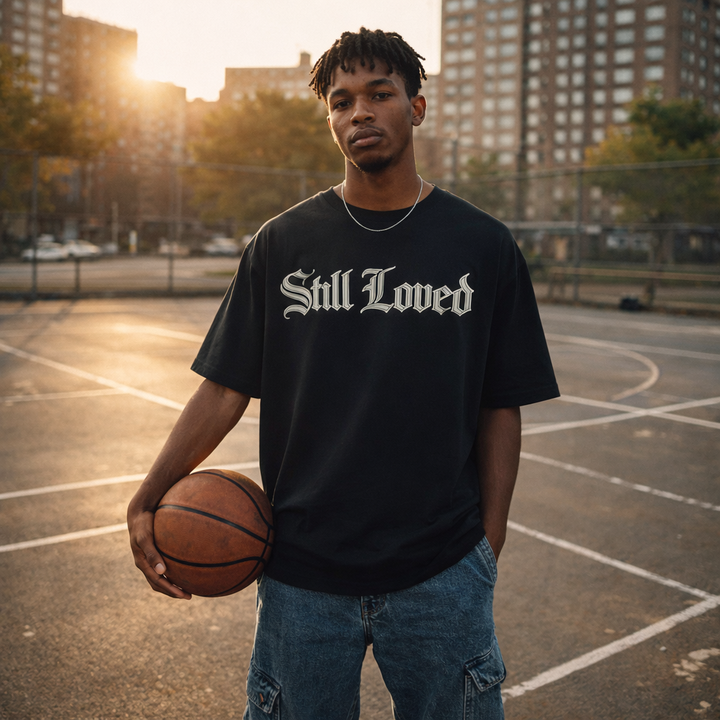 Still Loved. Chrome Outline Oversized Boxy Tee