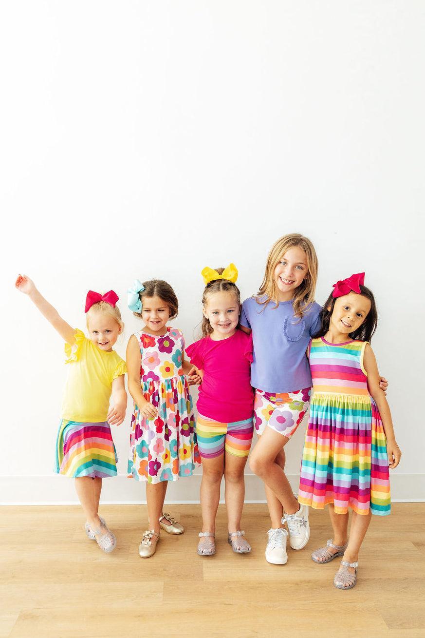 Cheerful Stripes Tank Twirl Dress