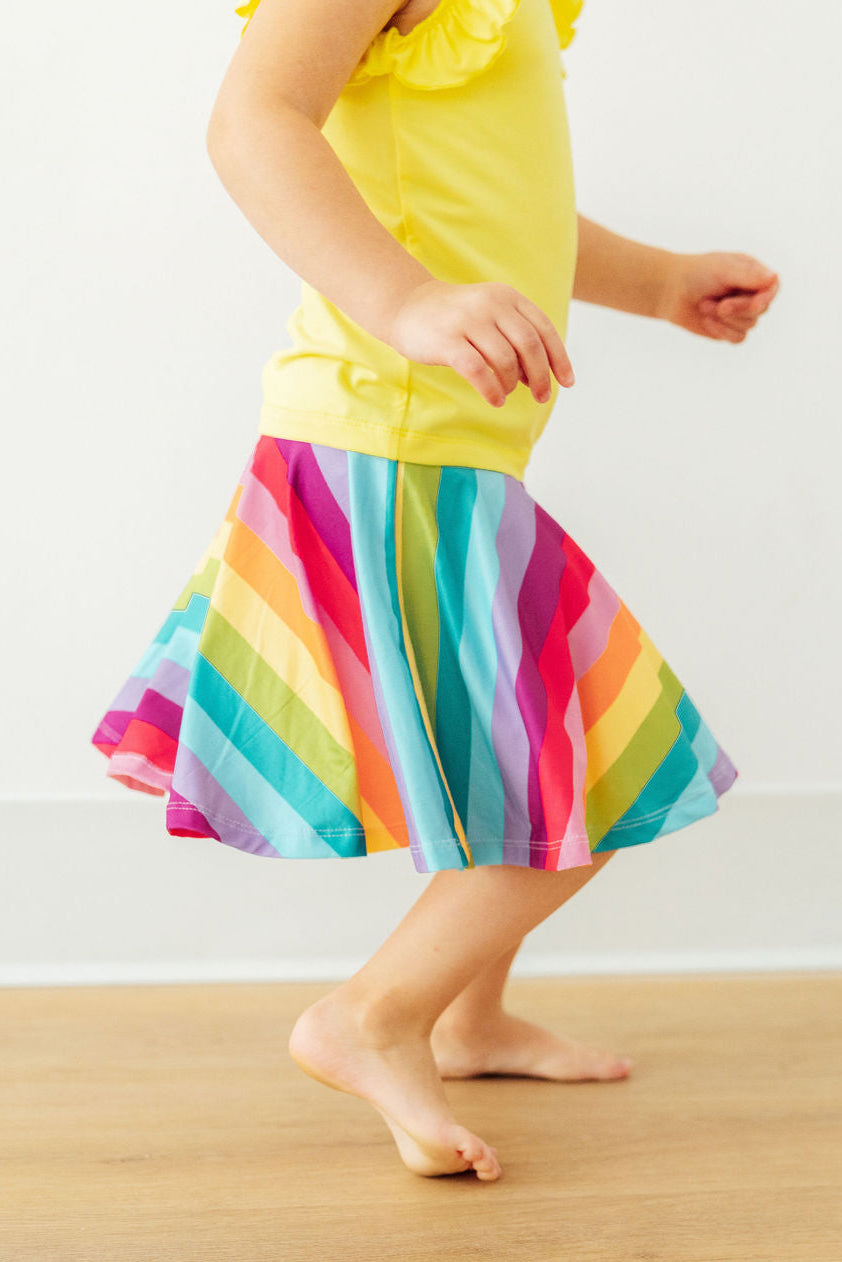 Cheerful Stripes Twirl Skort