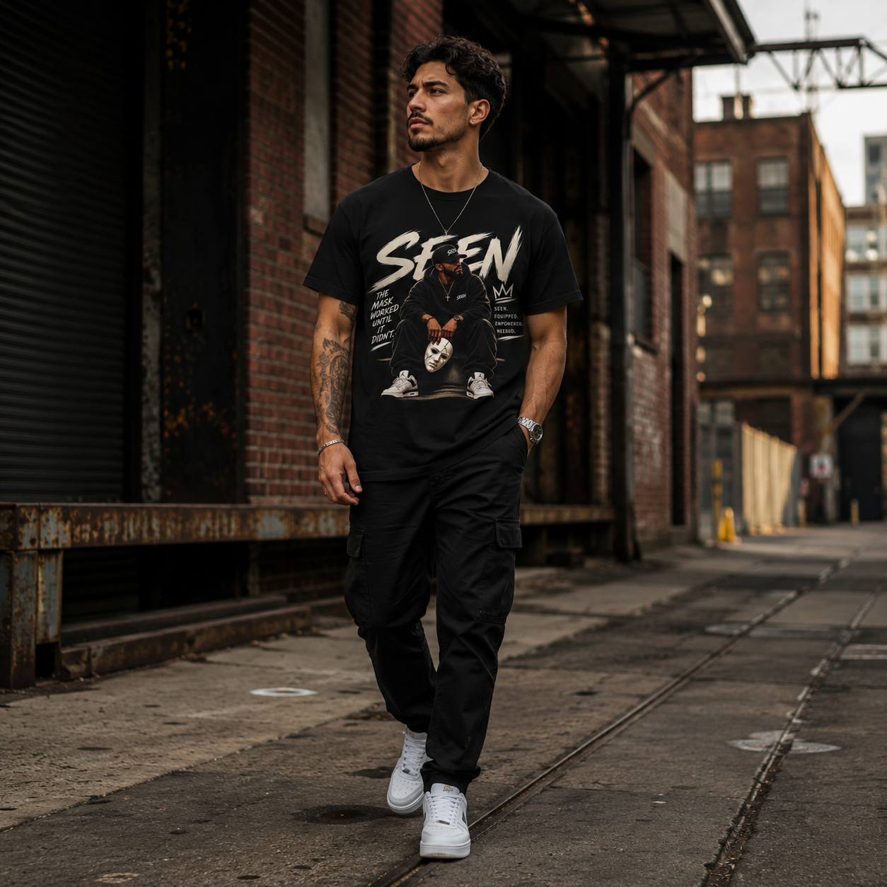 SEEN. Streetwear Tee — The Mask Is Off