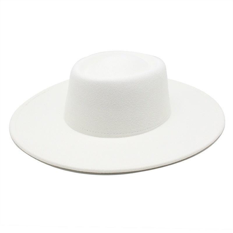 Ella Wide Brim Wool Jazz Hat – Stylish Felt Hat in 16 Colors