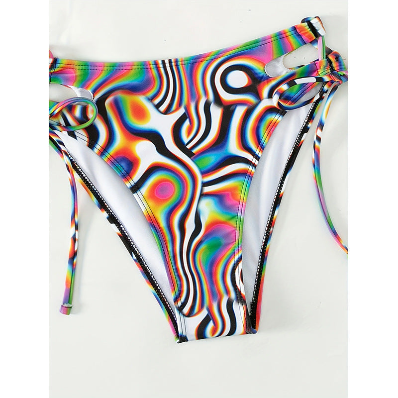 Sexy Printed Bikini Three-Piece Swimwear Set