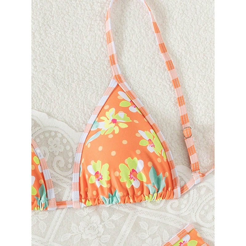 Printed Tie-Strap Bikini Swimwear for Women