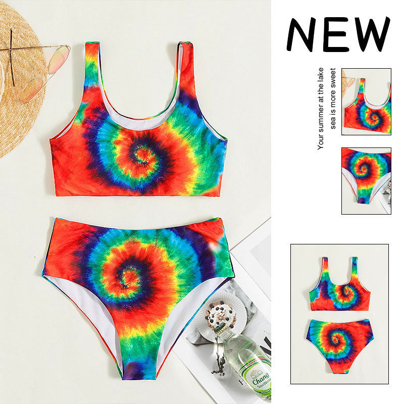 Colorful Printed Two-Piece Swimwear Women's Bikini