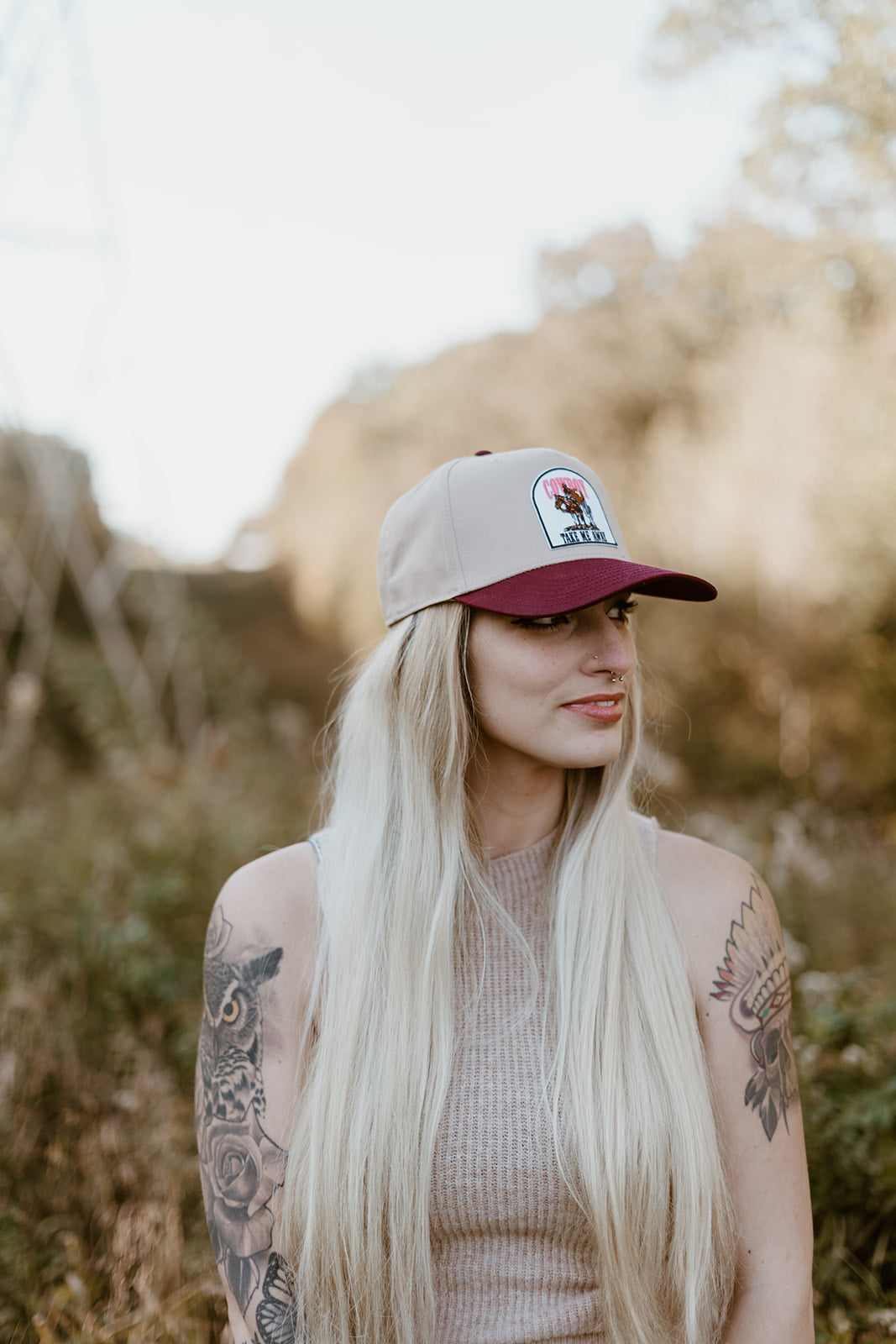 Structured Cap - Cowboy Take Me Away Embroidered Patch