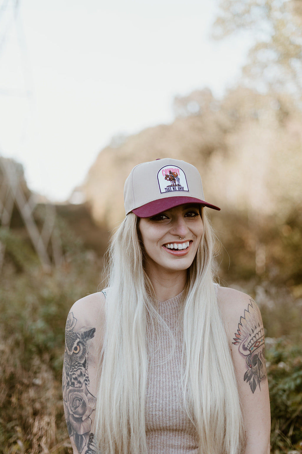 Structured Cap - Cowboy Take Me Away Embroidered Patch