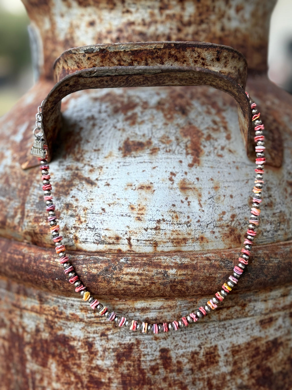 Desert Sunset Shell Heishi Bead Necklace