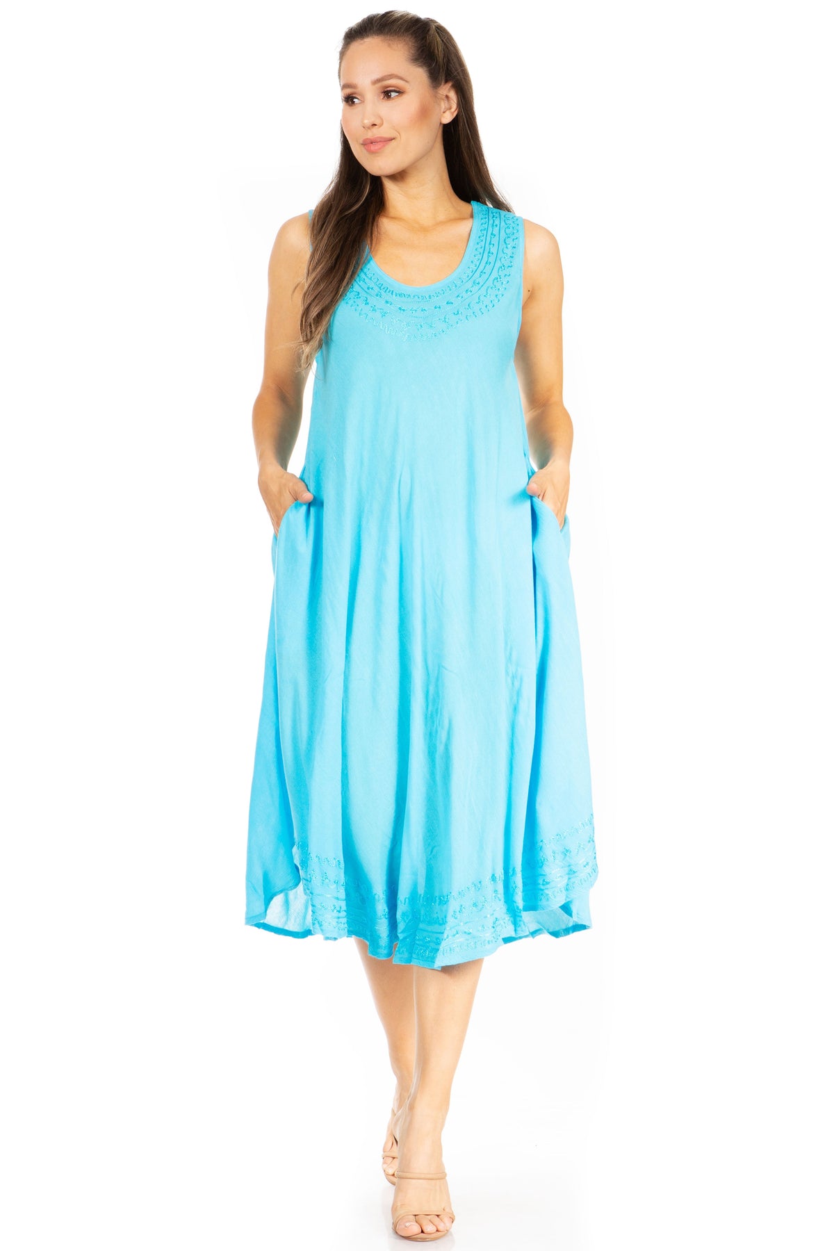 Sakkas Everyday Essentials Caftan Tank Dress / Cover Up