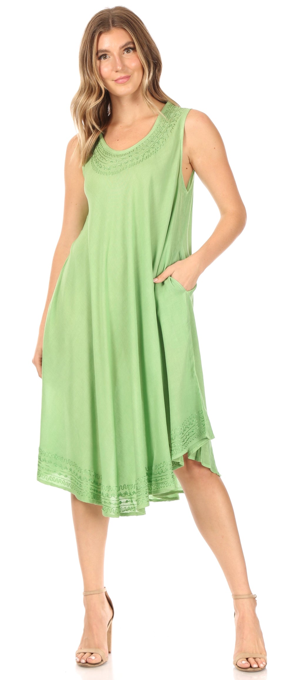 Sakkas Everyday Essentials Caftan Tank Dress / Cover Up
