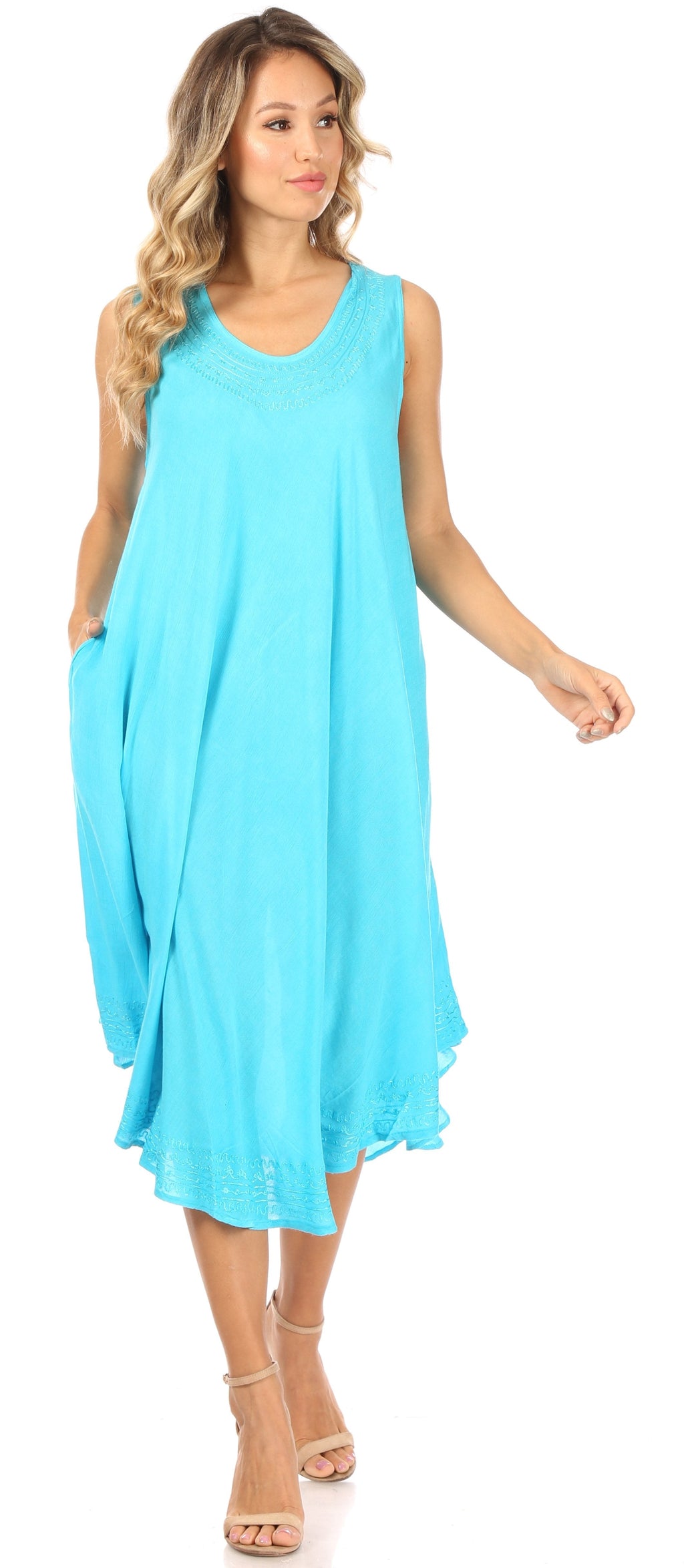 Sakkas Everyday Essentials Caftan Tank Dress / Cover Up