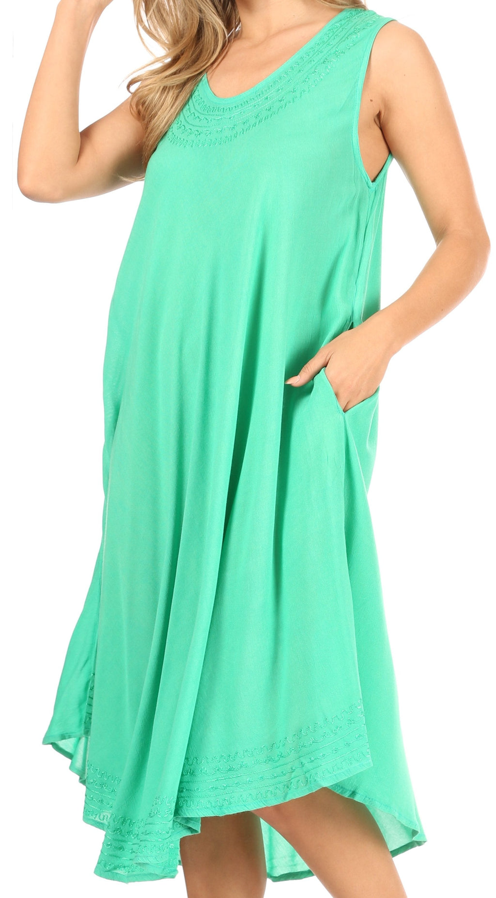 Sakkas Everyday Essentials Caftan Tank Dress / Cover Up