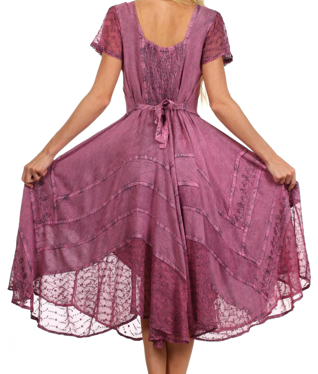 Sakkas Marigold Embroidered Fairy Dress