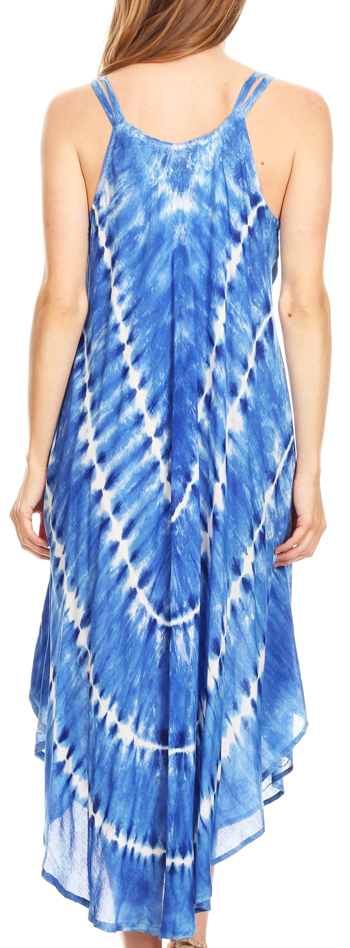 Sakkas Nila Women's Double Spaghetti Strap V-neck Casual Maxi Long Summer Dress