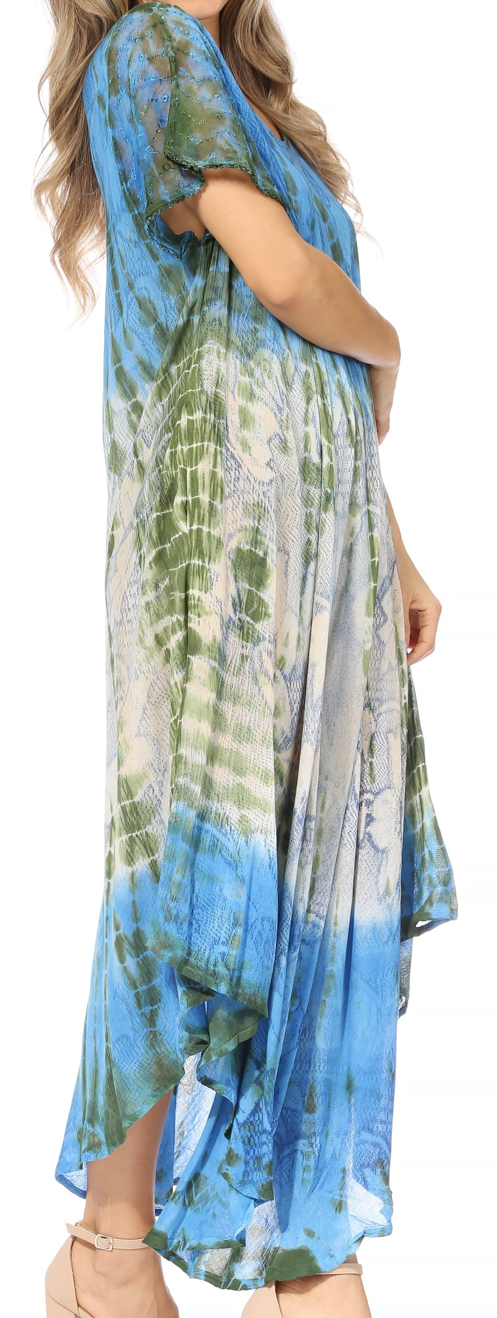 Sakkas Mika Ombre Floral Caftan Dress