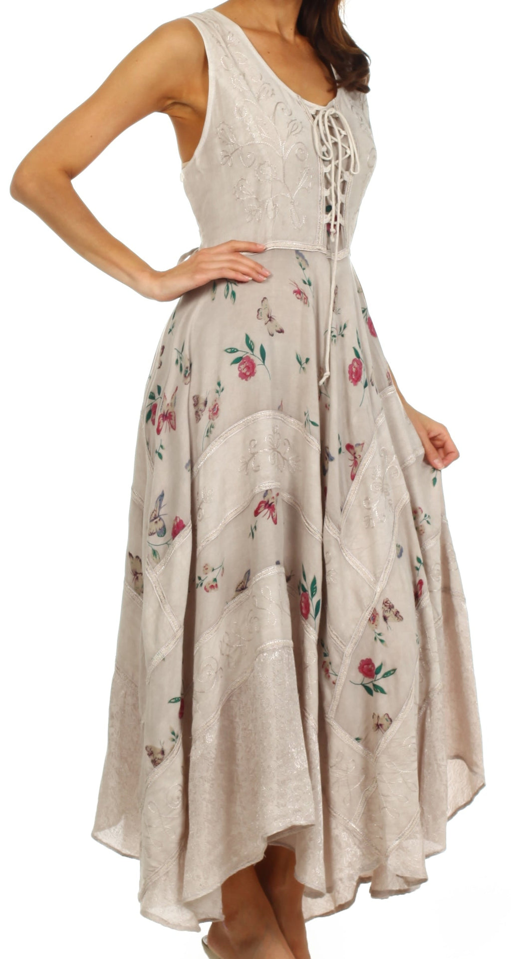 Sakkas Garden Goddess Corset Style Dress