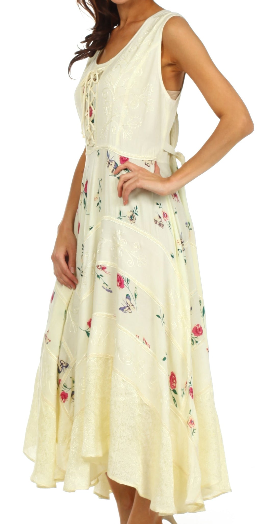 Sakkas Garden Goddess Corset Style Dress