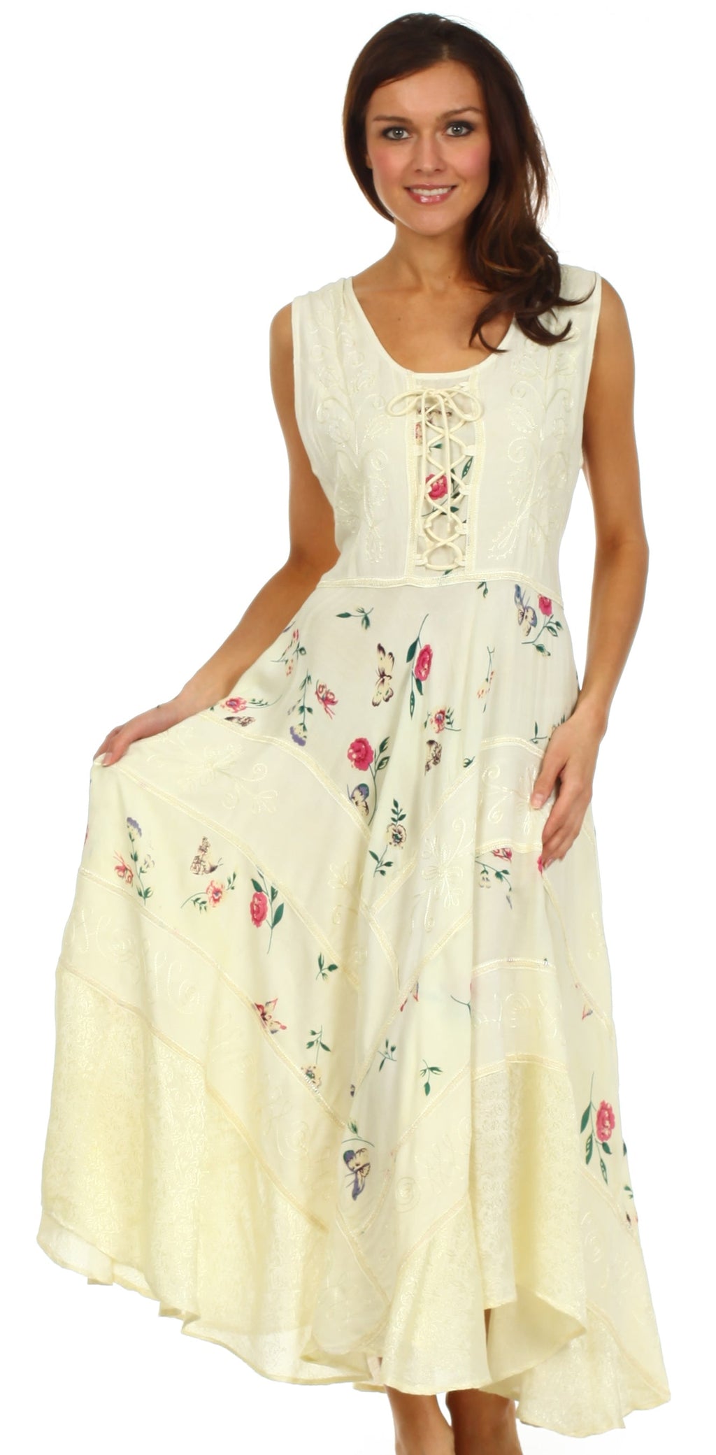 Sakkas Garden Goddess Corset Style Dress
