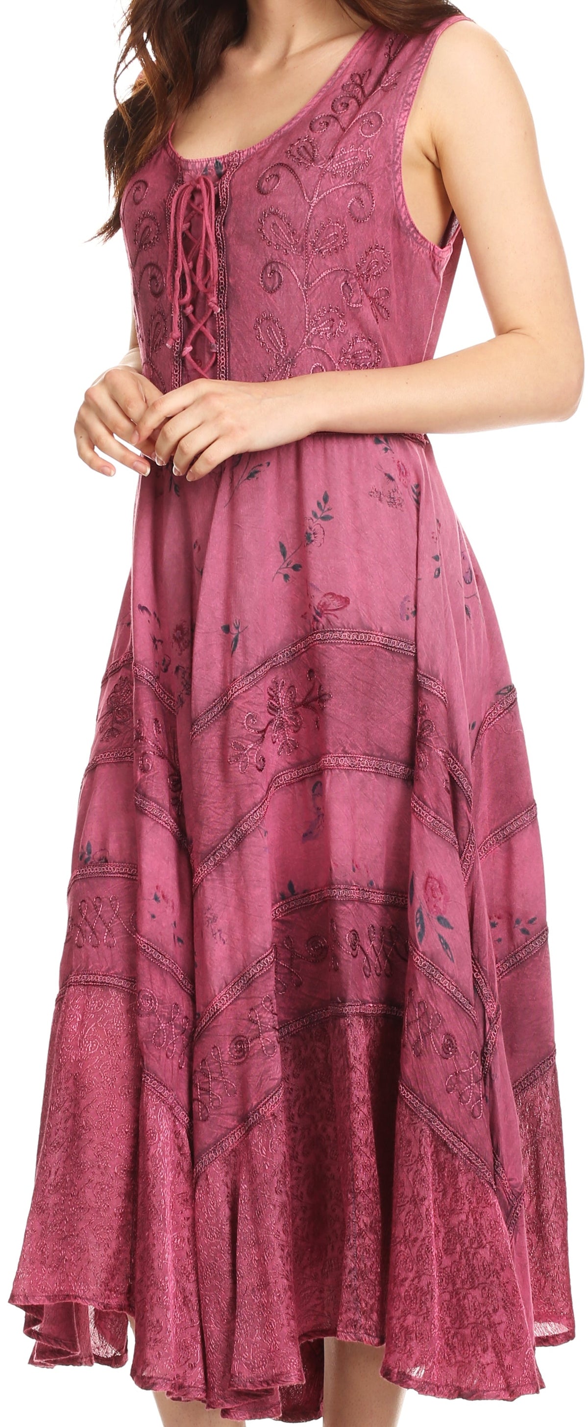 Sakkas Garden Goddess Corset Style Dress
