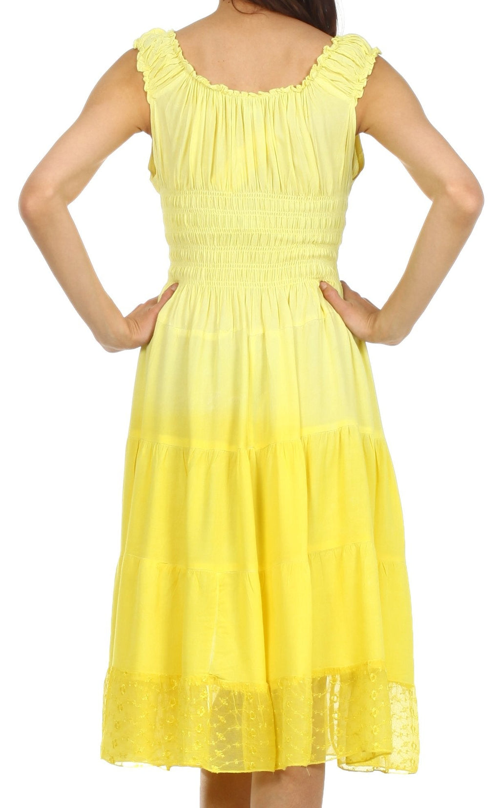 Sakkas Spring Maiden Ombre Peasant Dress