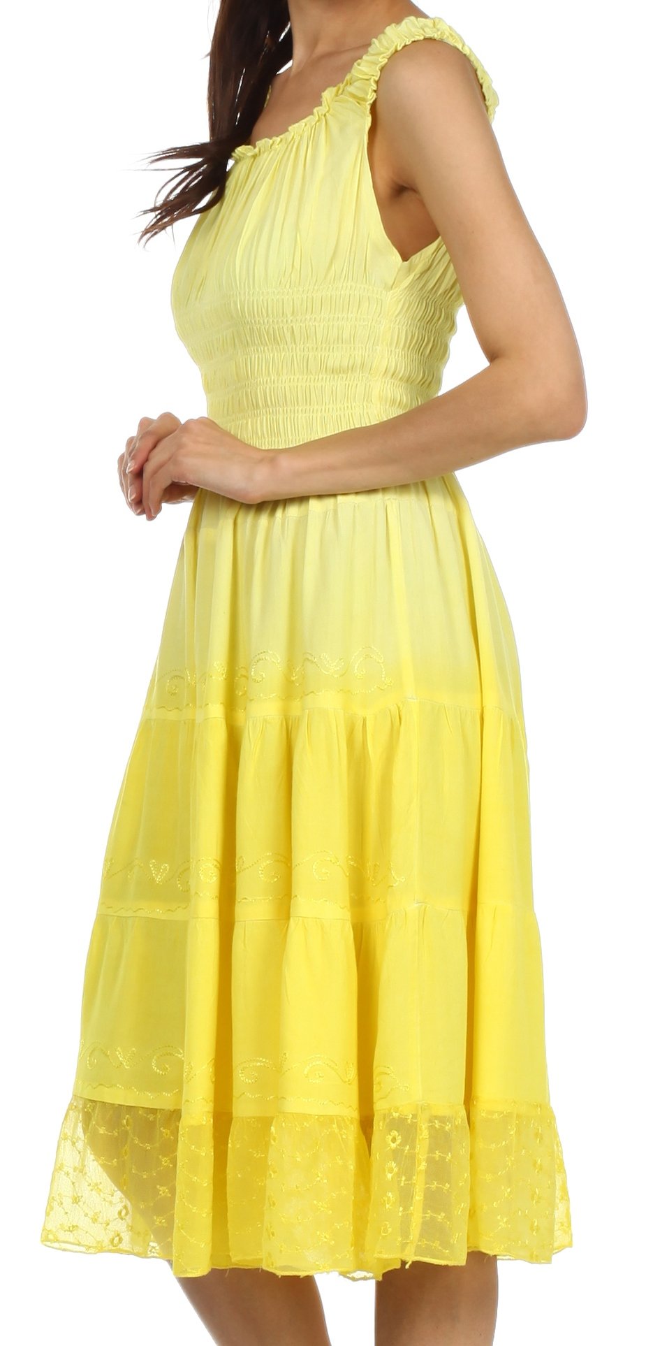 Sakkas Spring Maiden Ombre Peasant Dress