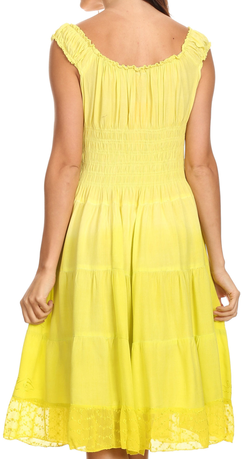 Sakkas Spring Maiden Ombre Peasant Dress