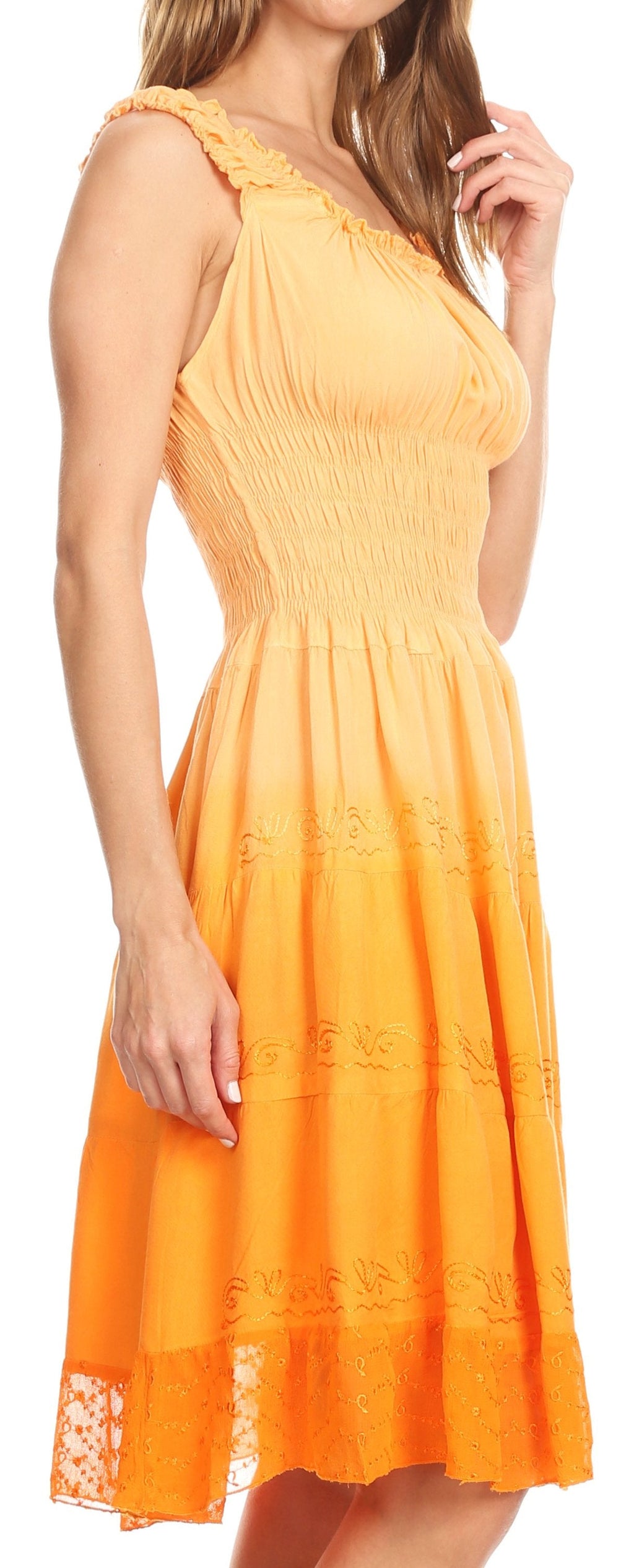 Sakkas Spring Maiden Ombre Peasant Dress