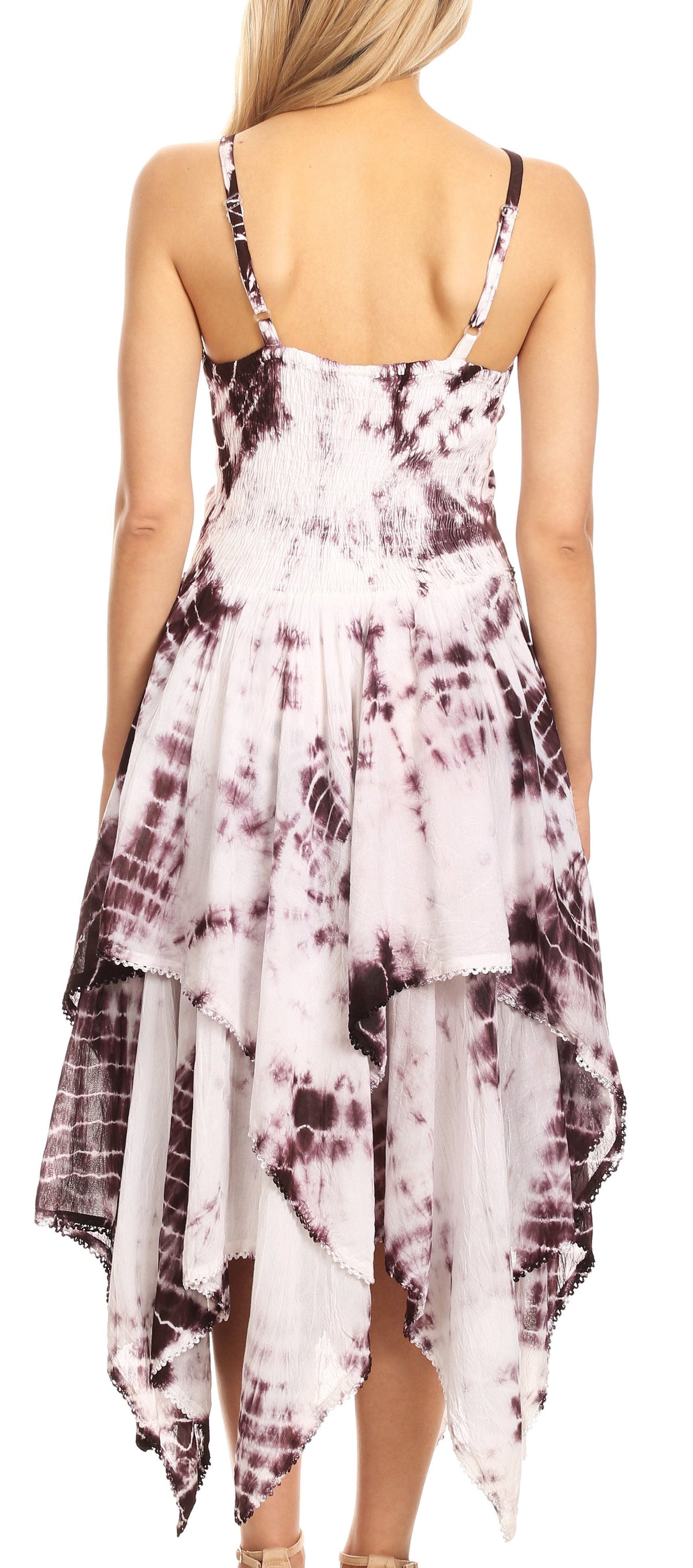 Sakkas Annabella Corset Bodice Handkerchief Hem Dress