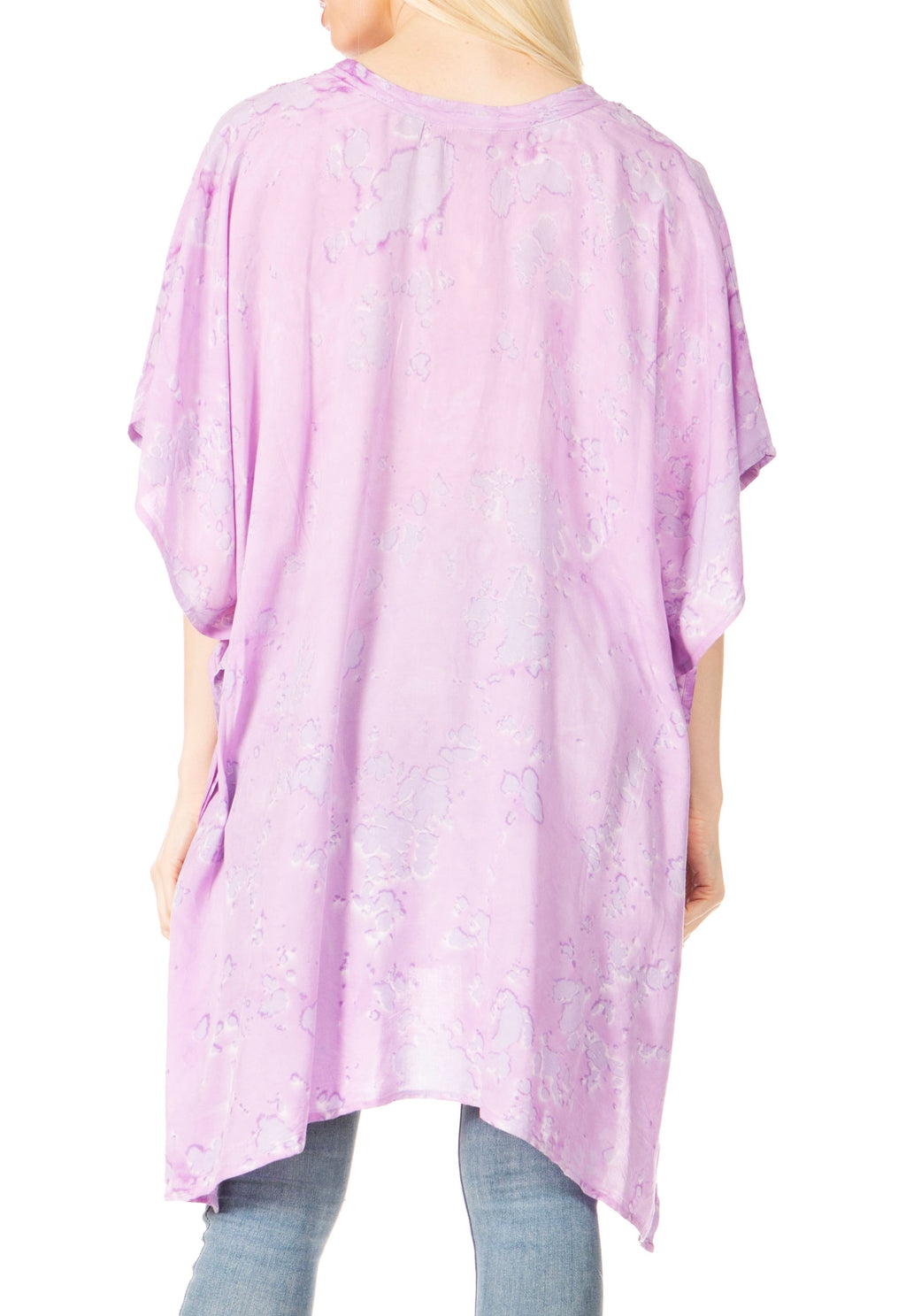 Sakkas Marcy Women's V-neck Caftan Top Tunic Dress - Perfect for Summer Boho Style & Swinging Coverup