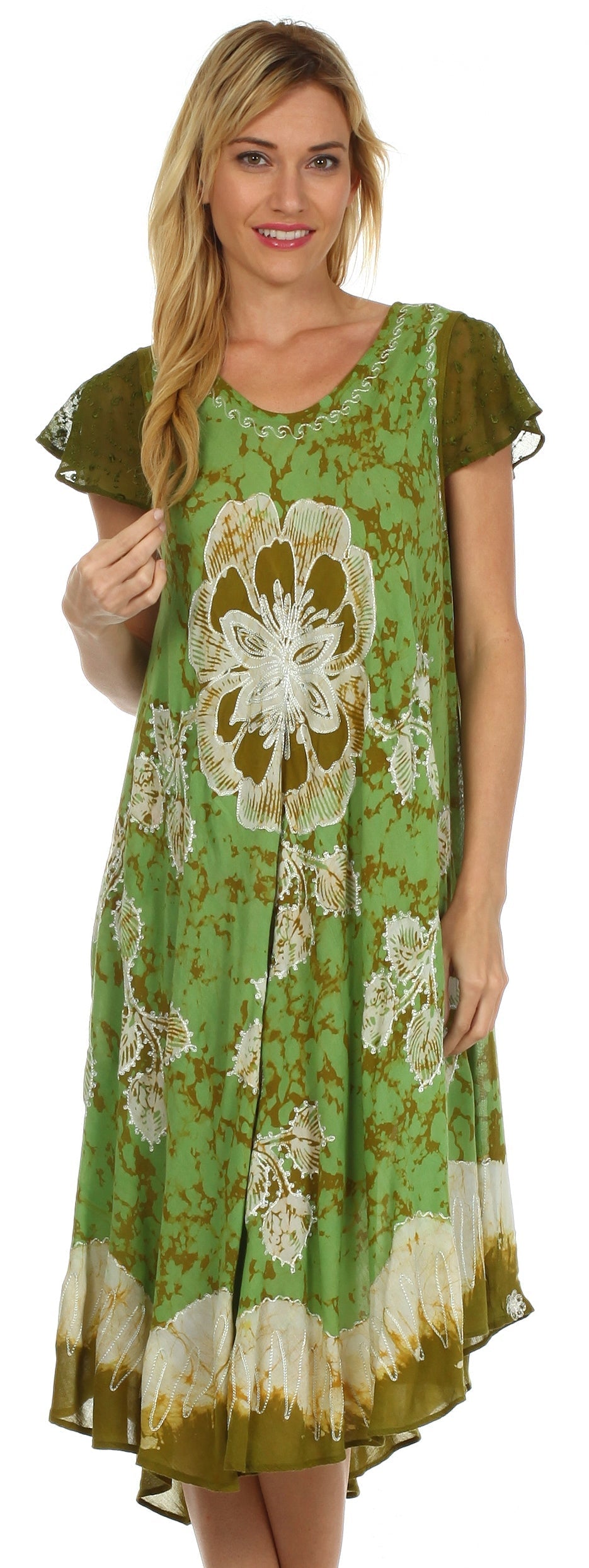 Sakkas Aloha Floral Caftan Dress