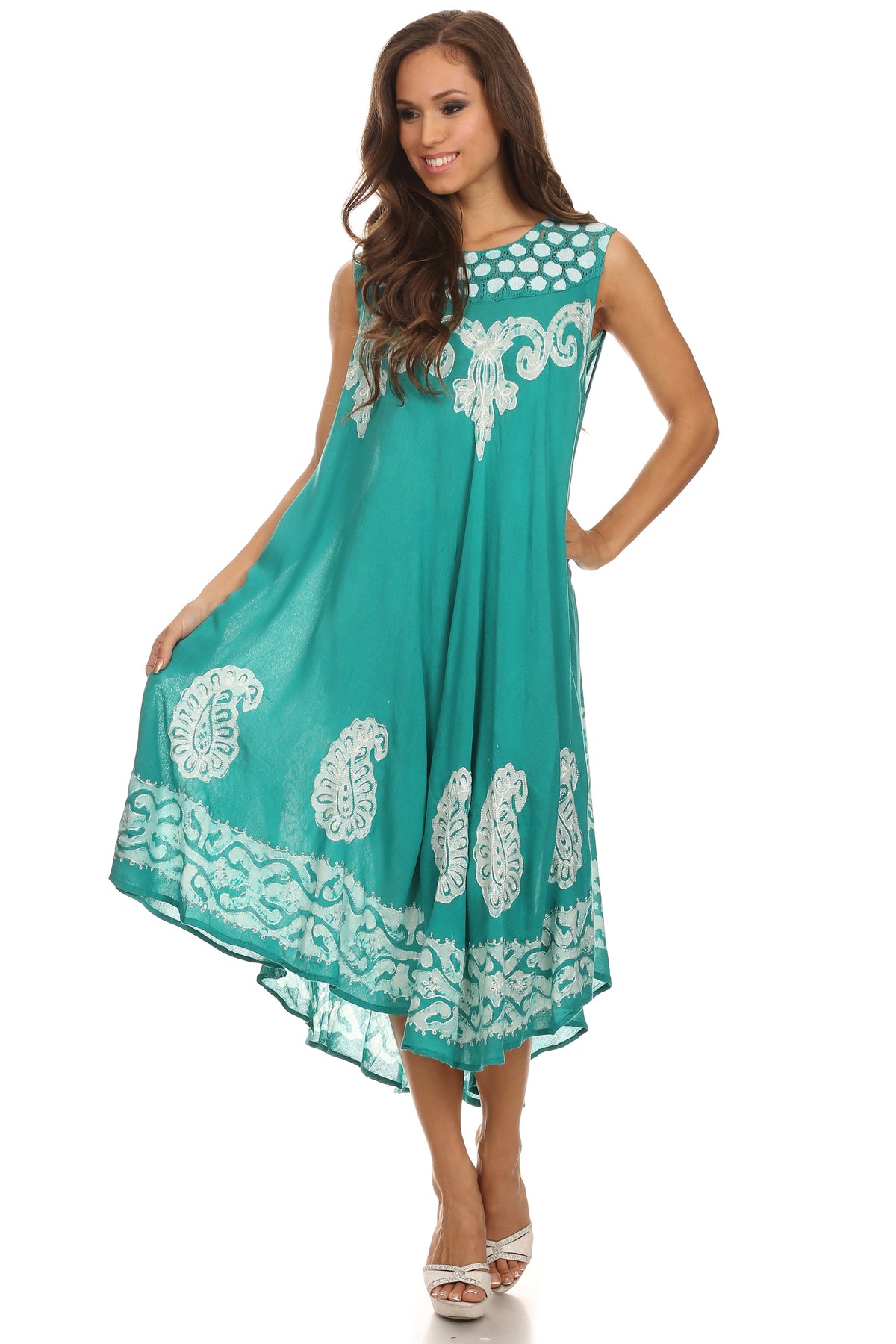 Sakkas Zayna Embroidered Caftan Dress