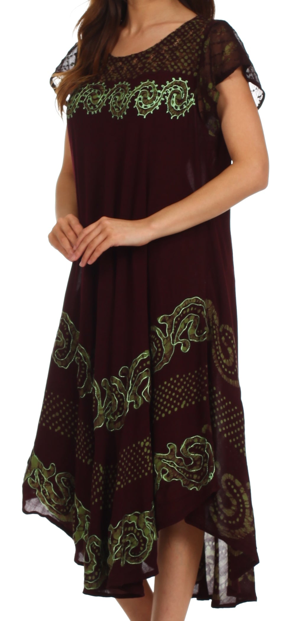 Sakkas Calista Embroidered Caftan Dress
