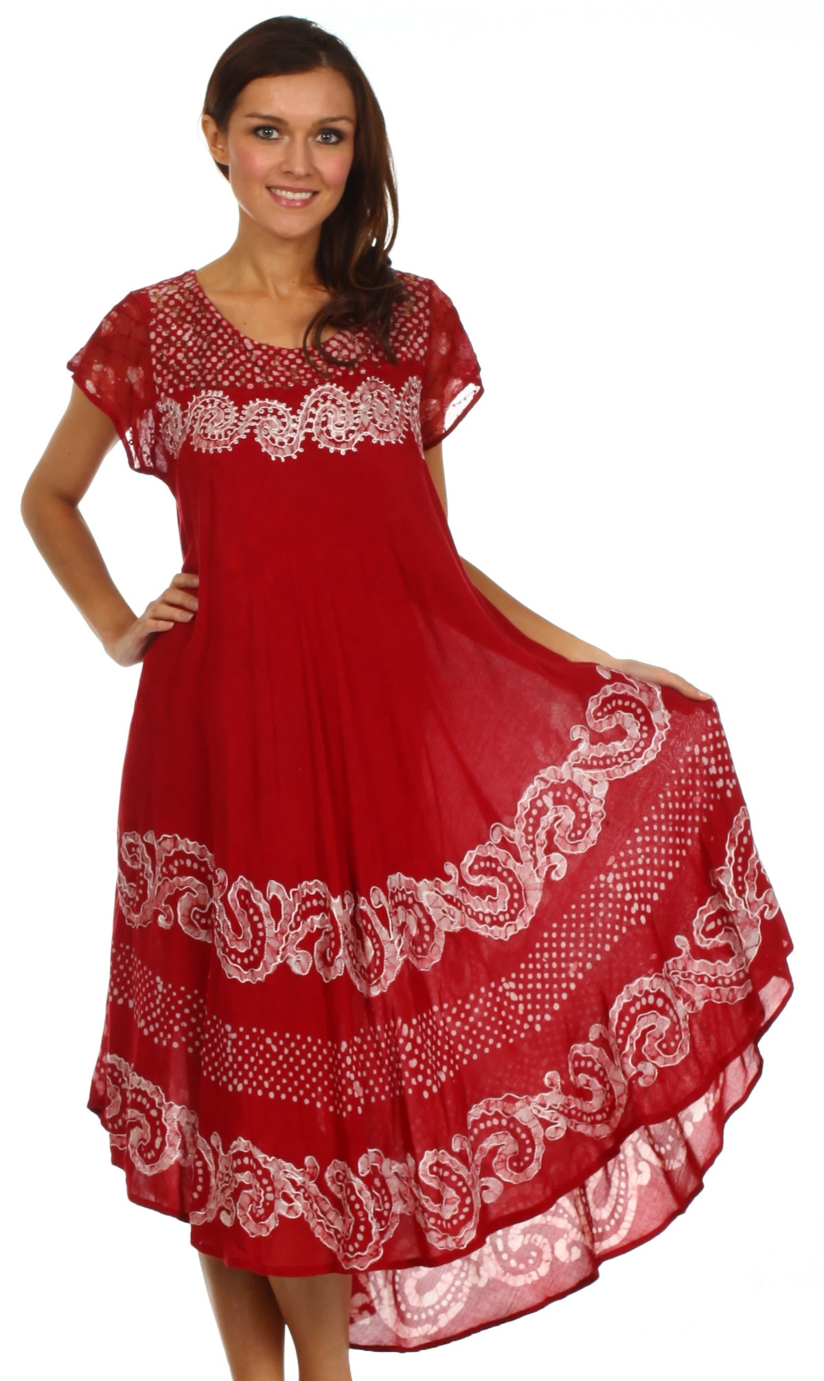 Sakkas Calista Embroidered Caftan Dress