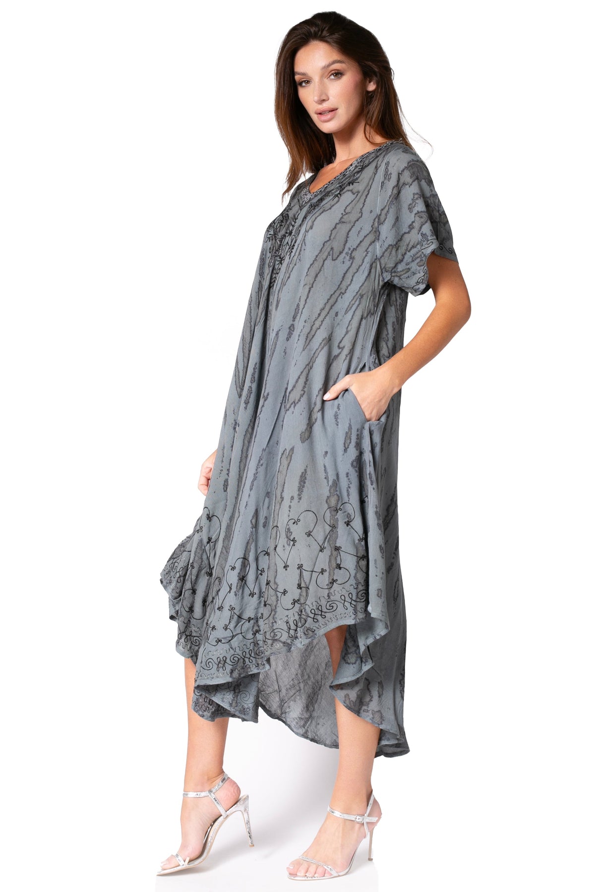 Sakkas Viveka Embroidered Caftan Dress