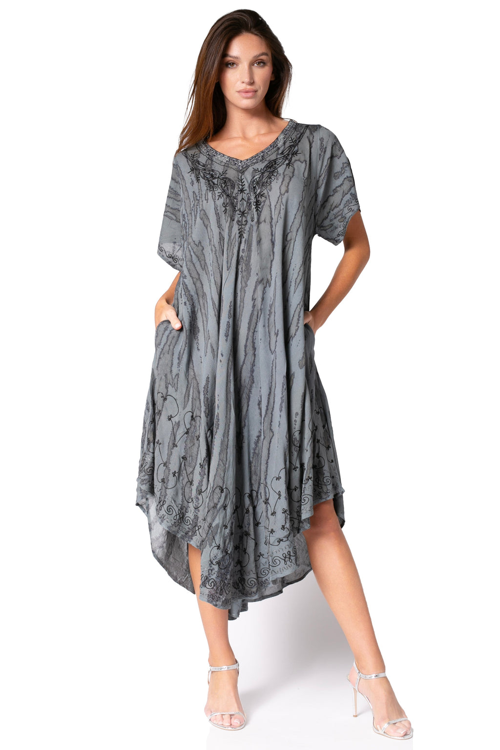 Sakkas Viveka Embroidered Caftan Dress
