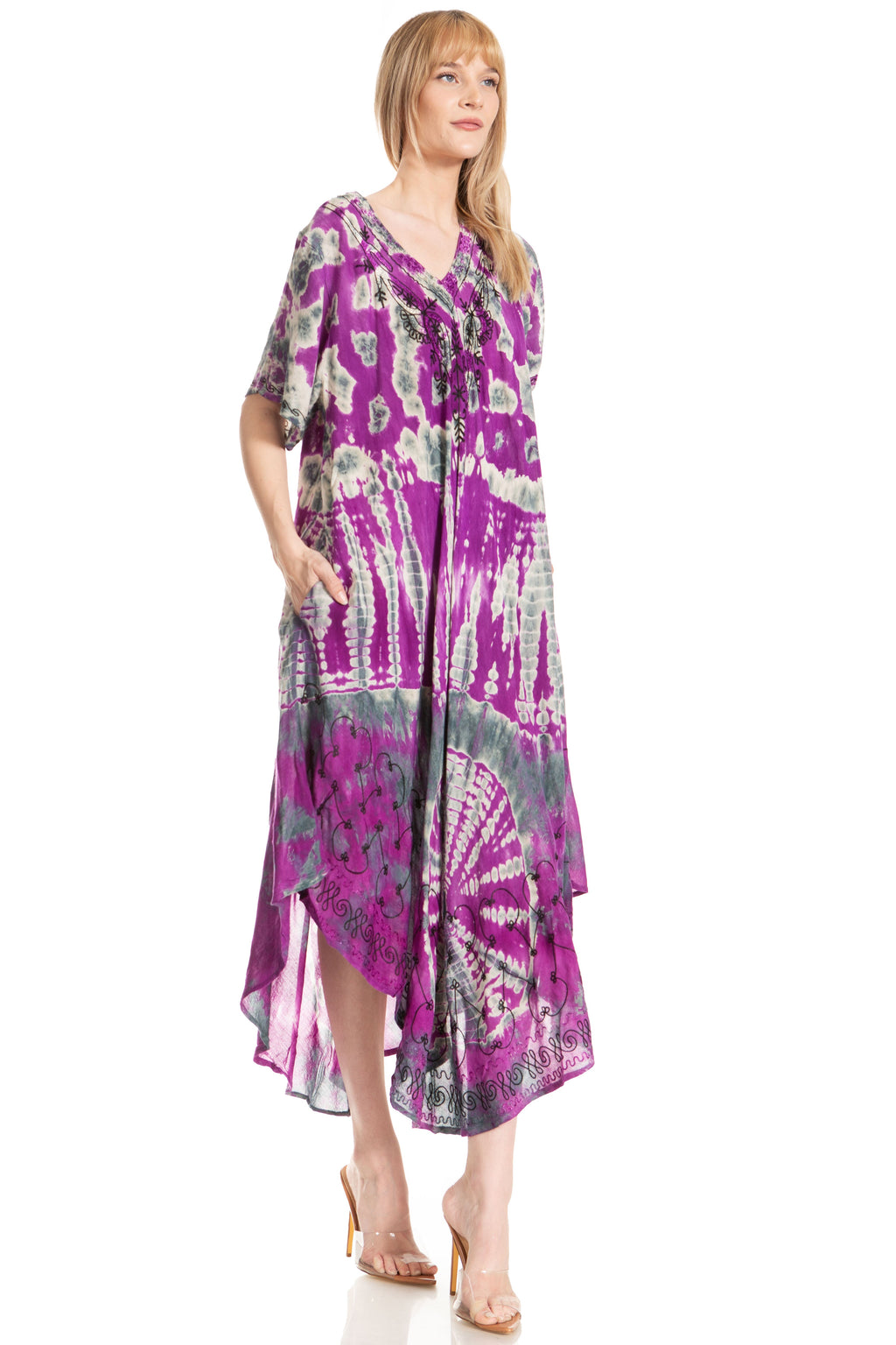 Sakkas Viveka Embroidered Caftan Dress