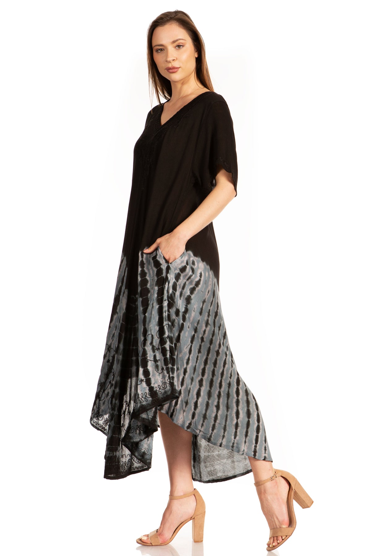 Sakkas Viveka Embroidered Caftan Dress